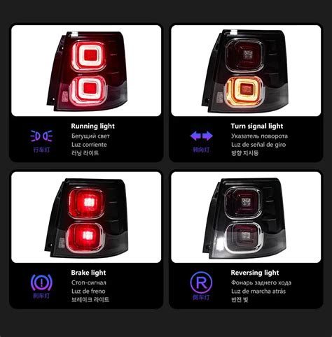Car Styling Tail lamp light for Range Rover Sport Tail Lights 2005-2013 ...