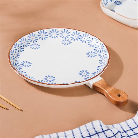 Floral Ceramic Pasta Plate Online - Premium Platter | Nestasia