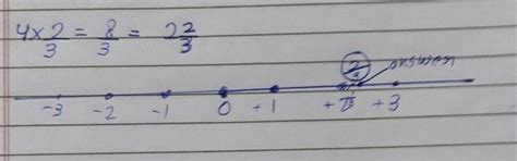 (vi[tex]4 \times \frac{2}{3} on \: number \: line \: [/tex]represent on ...