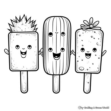 Popsicle Coloring Pages - Free & Printable!