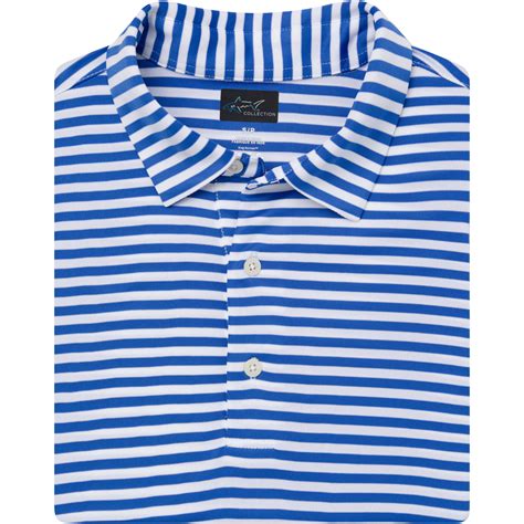 ML75 Recycled Microlux Yarn-Dye Stripe Golf Polo - DP White
