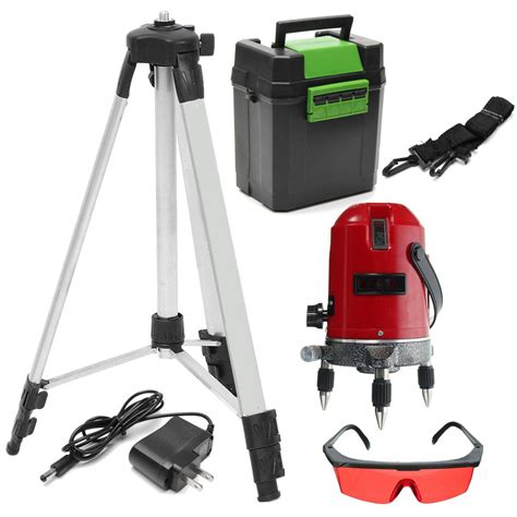 red 5 line 6 point laser level 360° rotary self leveling laser level ...
