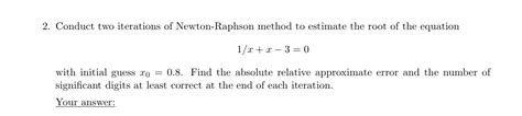 Image result for Newton-Raphson Method 2 Iterations