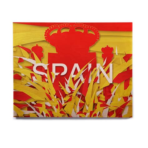 KESS InHouse Danny Ivan "Spain" World Cup Birchwood Wall Art, 20" x 24 ...