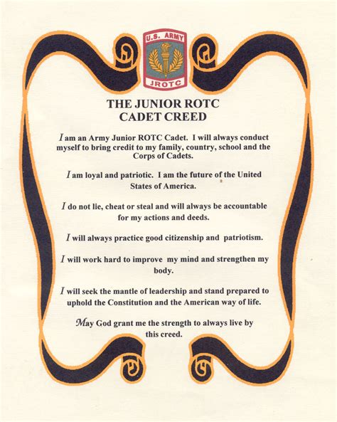 Cadet Creed - WEST MESQUITE HIGH SCHOOL JROTC WRANGLER BATTALION 2025-2026