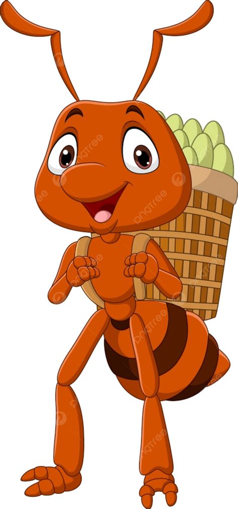 Ants Cartoon Vector Design Images, Cartoon Funny Ant Carrying A Basket ...