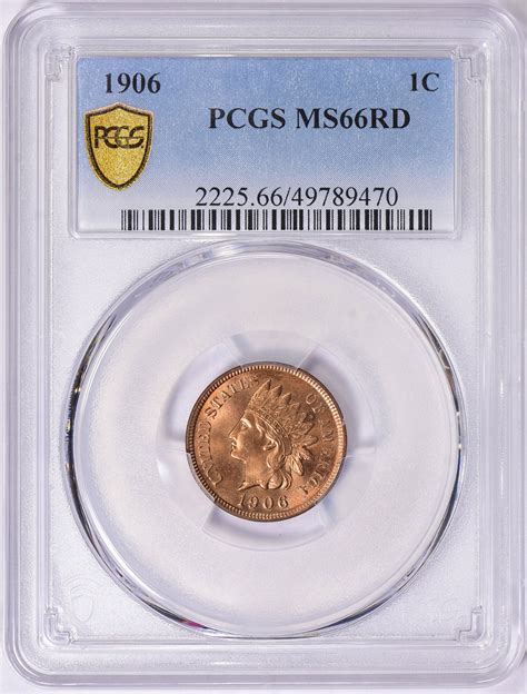1906 Indian Cent PCGS MS-66 RD (Item 1863406) | GreatCollections Coin ...
