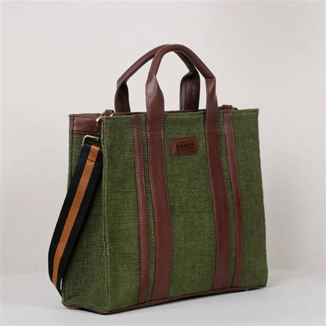 Olive Book Tote – Bhastra Bags