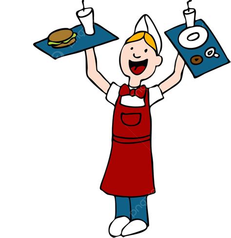 Fast Food Worker Clipart