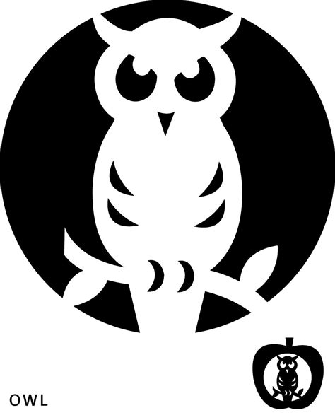 Printable Owl Pumpkin Stencil - Printable Word Searches
