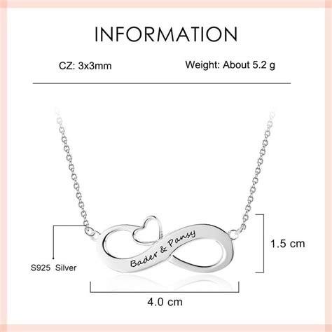 Custom Infinity Name Engraved Necklace