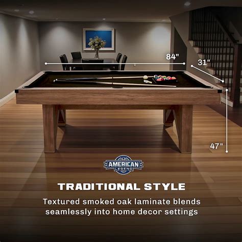 American Legend 84" Windsor W-Leg Billiard Table | Academy
