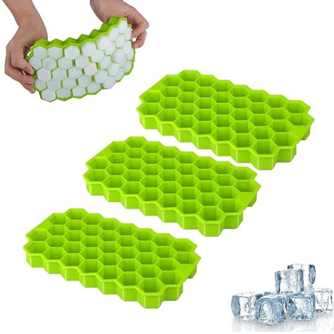 Buy Stewit Ice Cube Tray Silicone for Freezer Honeycomb 37 Cavity Ice ...