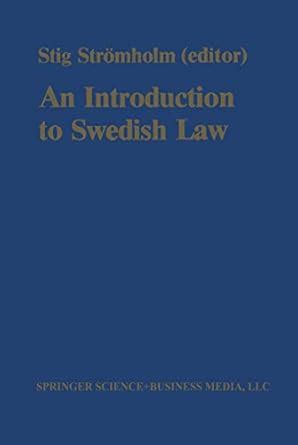 Buy An Introduction to Swedish Law: Volume 1 Book Online at Low Prices ...