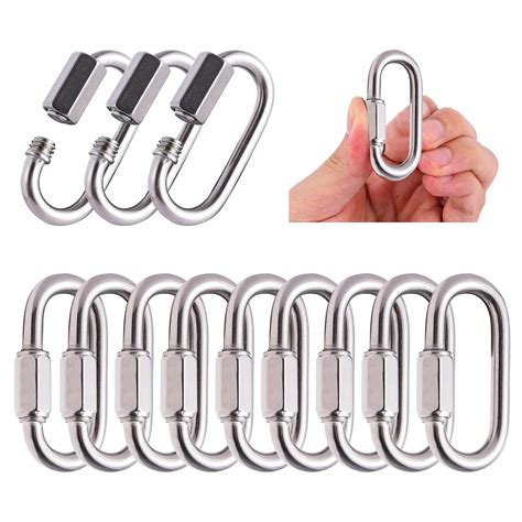 Heavy Duty Carabiner Quick Link - 304 Stainless Steel Chain Link Anti ...