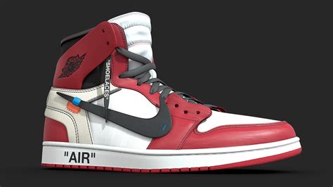 Jordan 1 Off White Chicago - Buy Royalty Free 3D model by Joe-Wall (@joewall) [155d409 ...