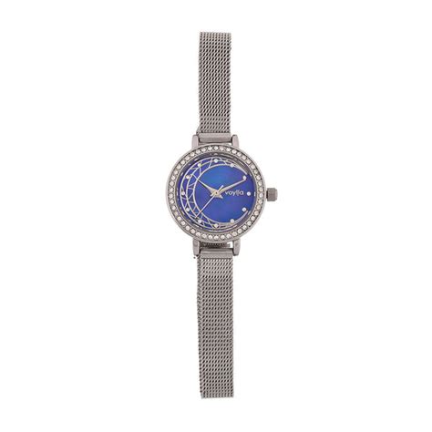 Voylla Crescent Motif Blue Dial Watch – VOYLLA