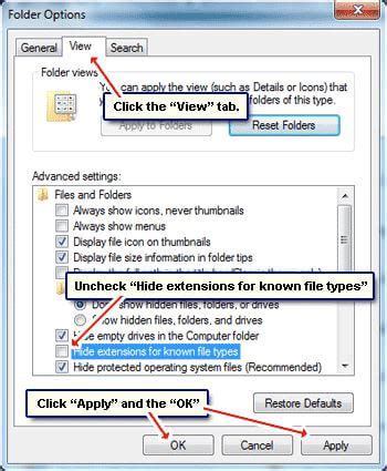 Image result for File Extensions Windows 7 Free