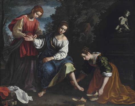 Bathsheba at her bath by Francesco Curradi | Art.Salon