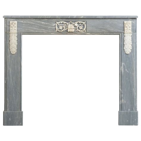 Petite Louis XVI Style Marble Fireplace Mantel For Sale at 1stDibs