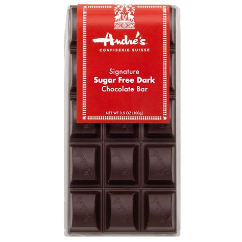 Sugar Free Dark Chocolate Bar - André’s Confiserie Suisse
