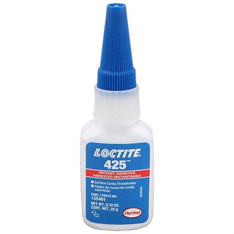 LOCTITE, 425, Blue, Plastic Threadlocker - 2VZD1|135461 - Grainger