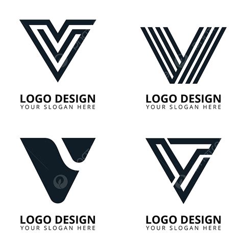 Colección De Diseño De Logotipo Minimalista Letra V PNG , V Carta Logo, Logotipo V, Letra V PNG ...