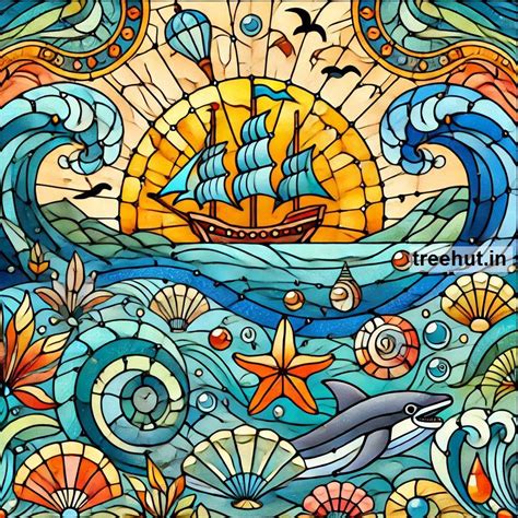 Sea Stain Glass Painting Ideas