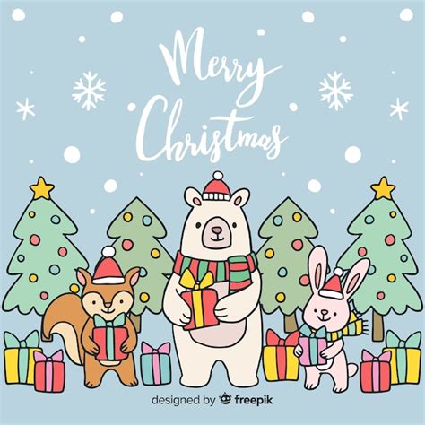 Christmas animals | Free Vector