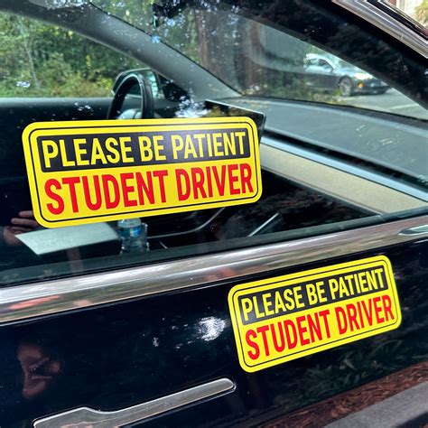 Student Driver Stickers - Removable, Non-Magnetic, New Driver Signs Fo ...