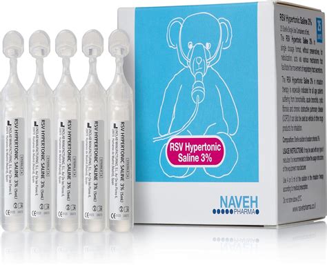 NAVEH PHARMA RSV Hypertonic Saline 3% Nebulizer Diluent for Inhalators Machine Kids & Adults ...