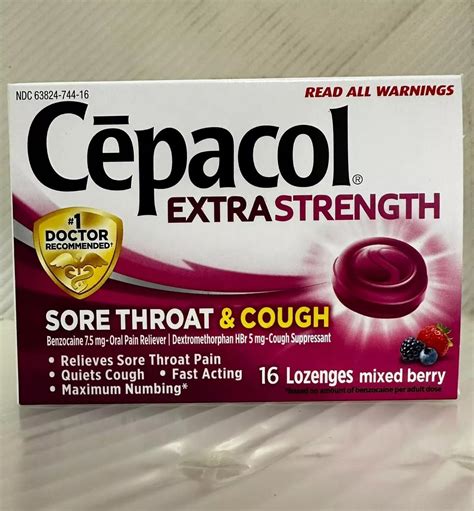 Cepacol Keelpijn Cepacol Sore Throat Cough Lozenges, 16 Count | Sore