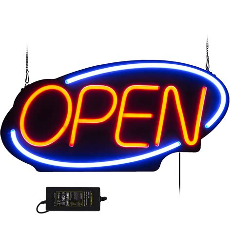 VEVOR Sign Open 24x11.8 inch Neon Open Sign 30W Led Open Sign Vertical ...