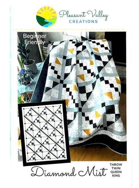 Diamond Mist *beginner Friendly * Multi-size Quilt Pattern * By: Pleasant Valley Creations ...
