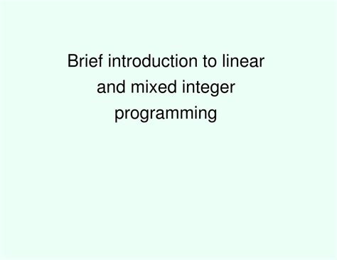 Image result for All Integer vs Mixed Integer Programming