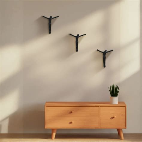 Men Upside Down Wall Hanging Sculpture Set of 3