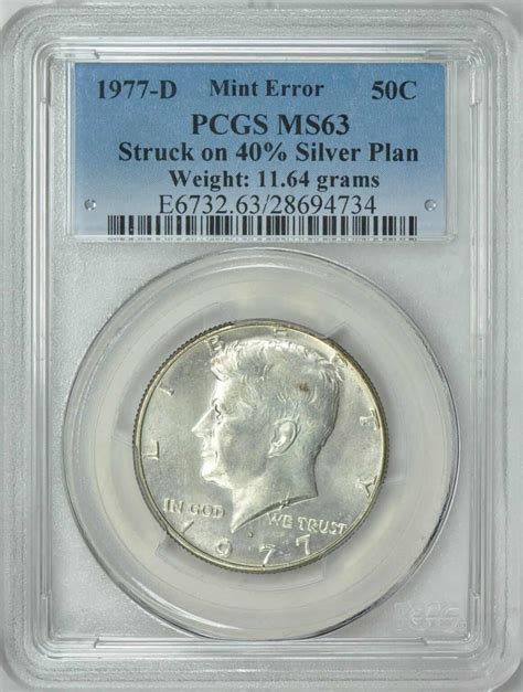 1977 Kennedy Half Error List & Dollar