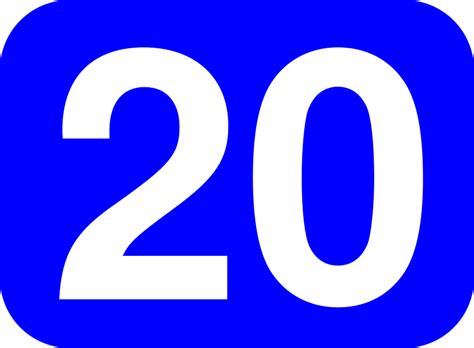 Twenty Number 20 · Free vector graphic on Pixabay