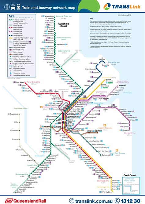 Transit Maps: Official Map: TransLink Bus and Rail Network, Brisbane ...