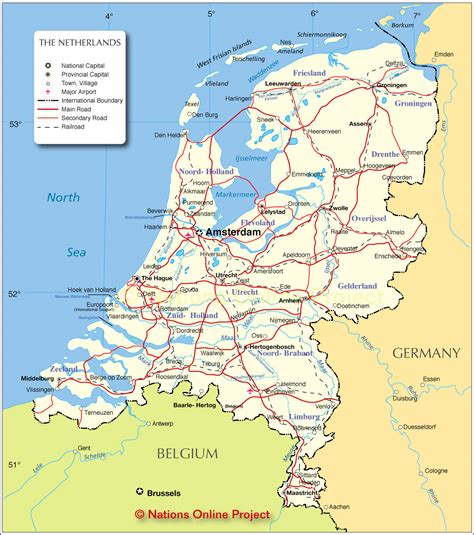 Political Map of Netherlands - Nations Online Project