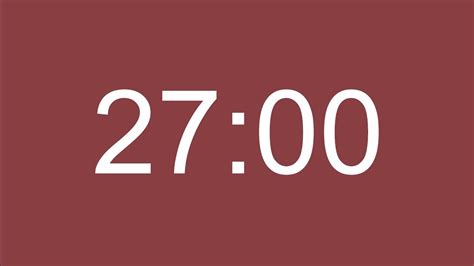 27 Minute Timer - YouTube
