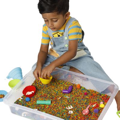 Sensory Rainbow Rice - Sensory Bin – Popup Kids