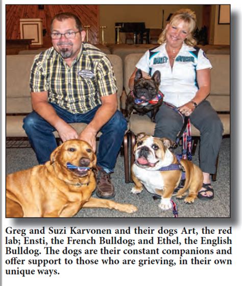 Dogs at the Karvonen Funeral Home offer emotional support...and tissues