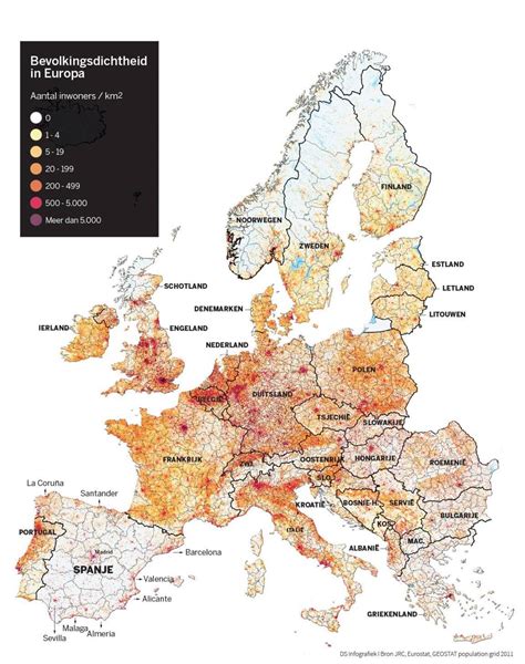 Population Density Map Europe