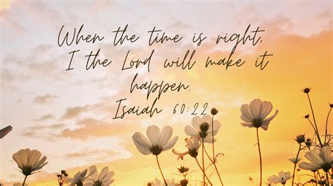 Divine Timing | Isaiah 60:22 Wallpaper