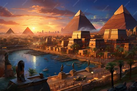 Premium Photo | A stunning painting depicting the vibrant and ancient ...