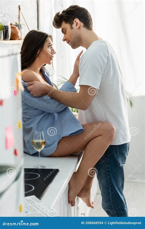 Woman make love with young stock photo. Image of seductive - 208068594