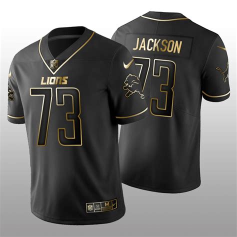 Detroit Lions Jonah Jackson Black Jersey Golden Edition Men’s ...