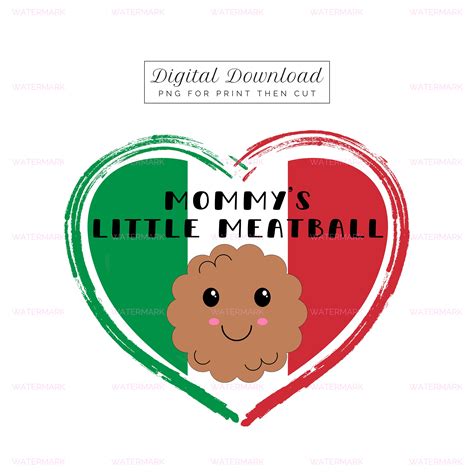 Mommy's Little Meatball Digital Download, PNG File, Print Then Cut ...