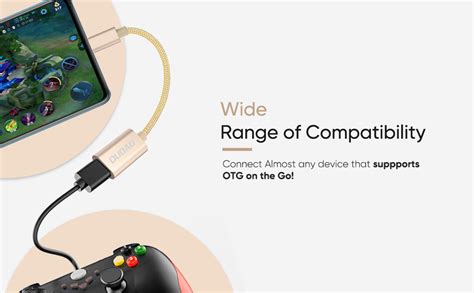 DUDAO USB C OTG Adapter, 11 CM Tough Nylon Unbreakable Braided Cable ...